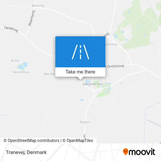 Tranevej map