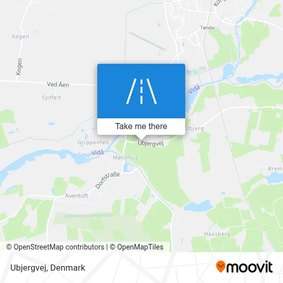 Ubjergvej map