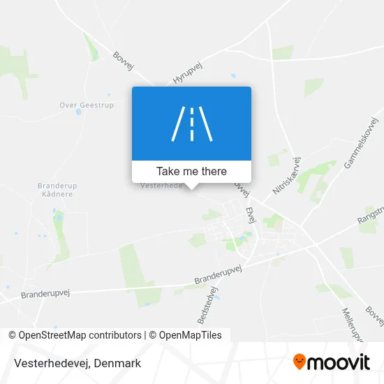 Vesterhedevej map
