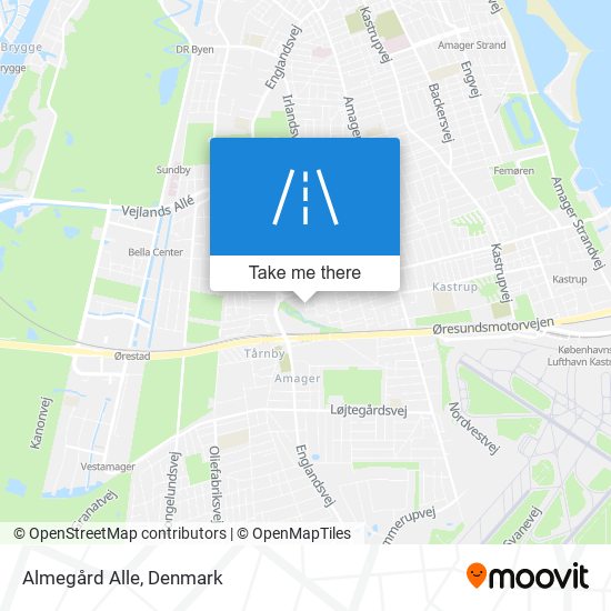 Almegård Alle map