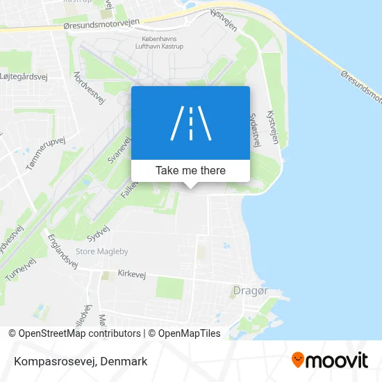 Kompasrosevej map
