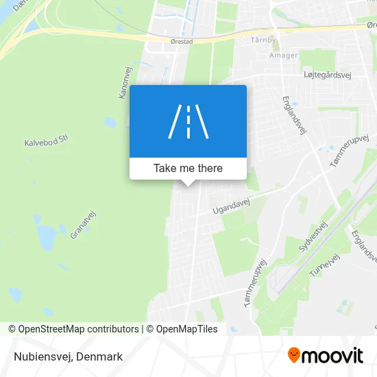Nubiensvej map