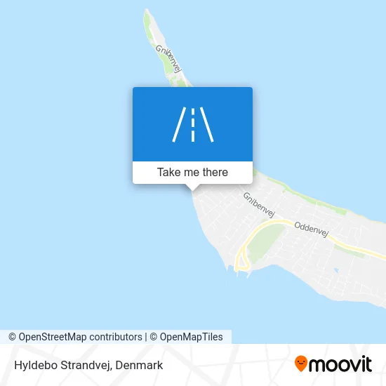 Hyldebo Strandvej map