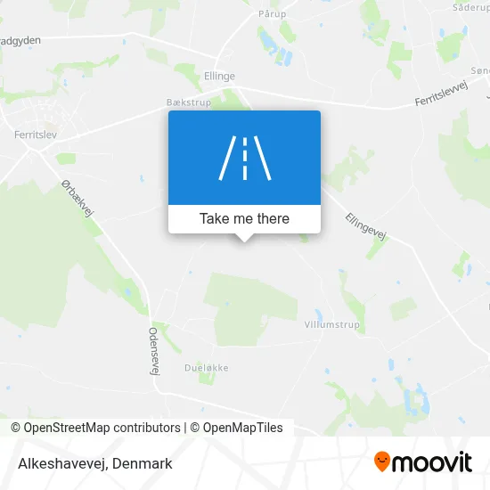 Alkeshavevej map