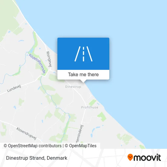 Dinestrup Strand map
