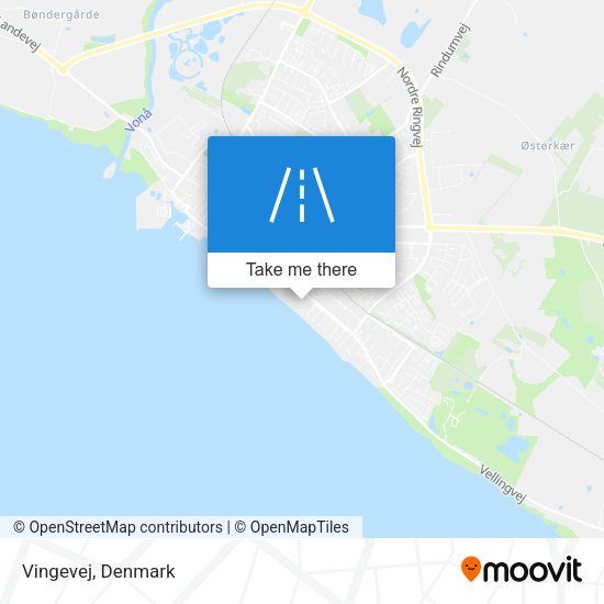 Vingevej map