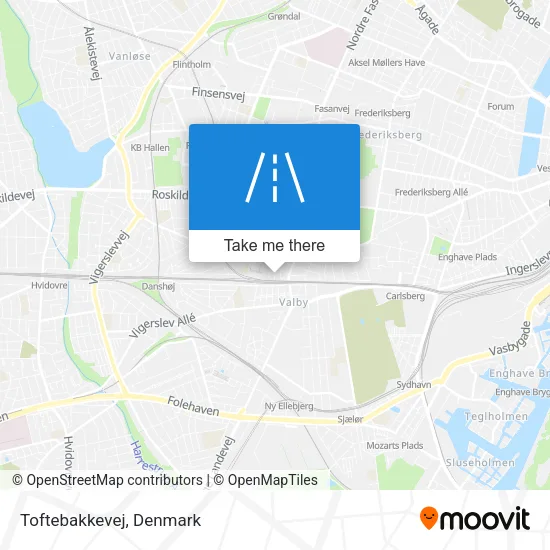 Toftebakkevej map