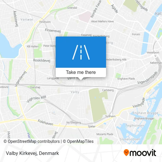 Valby Kirkevej map