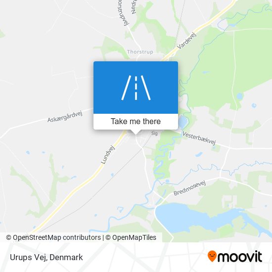 Urups Vej map