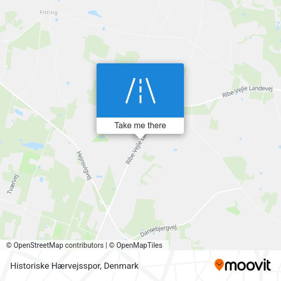 Historiske Hærvejsspor map