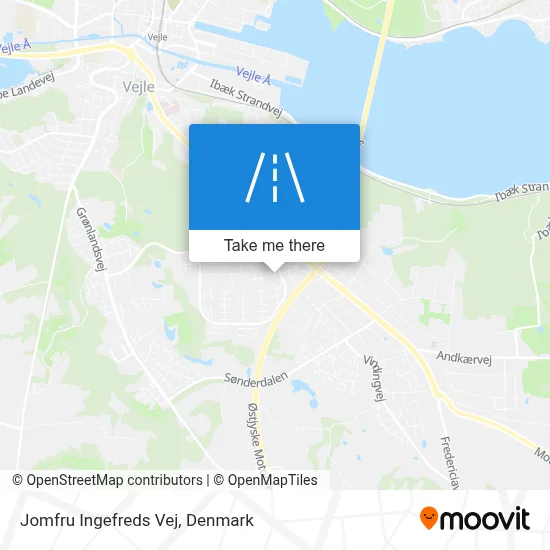 Jomfru Ingefreds Vej map