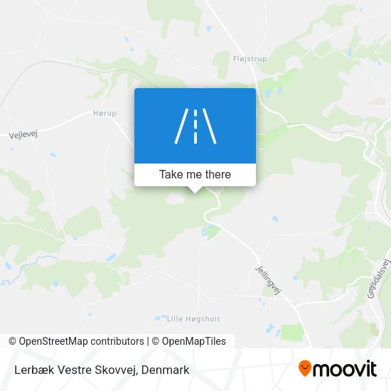 Lerbæk Vestre Skovvej map