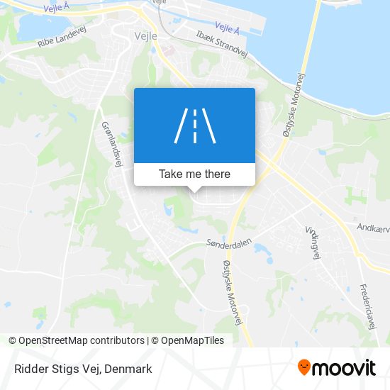 Ridder Stigs Vej map