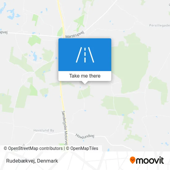 Rudebækvej map