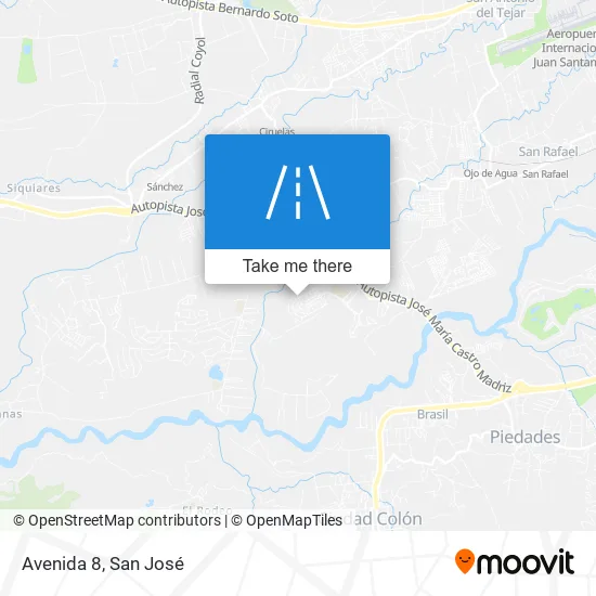 Avenida 8 map