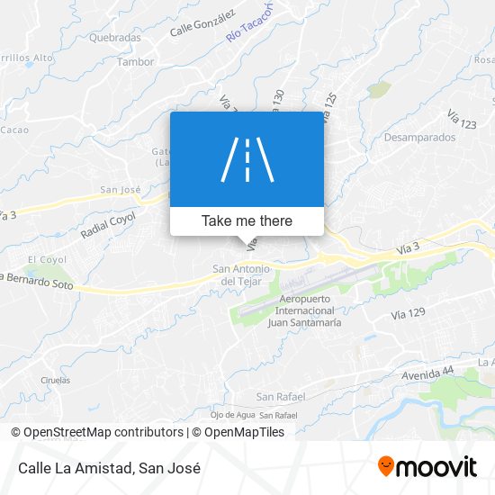 Calle La Amistad map