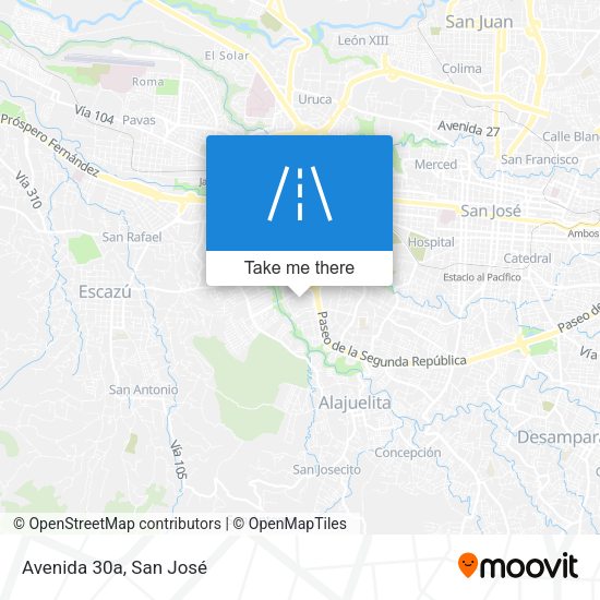 Mapa de Avenida 30a