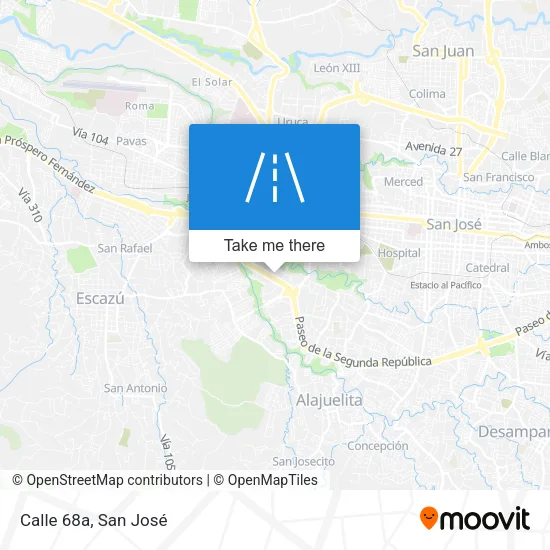 Calle 68a map
