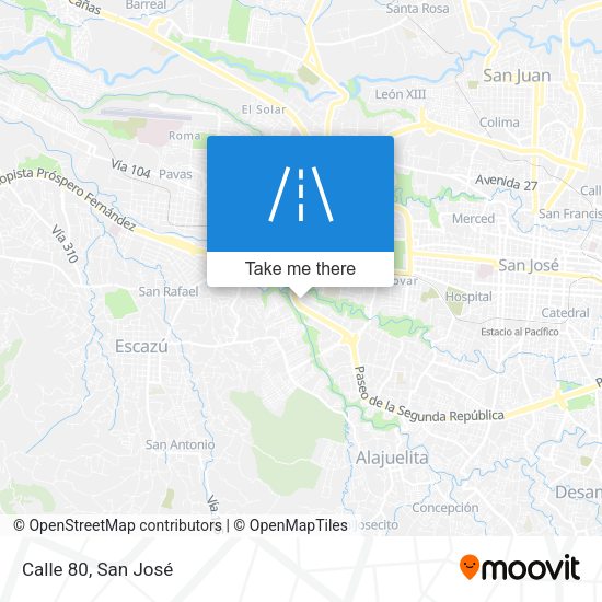 Mapa de Calle 80
