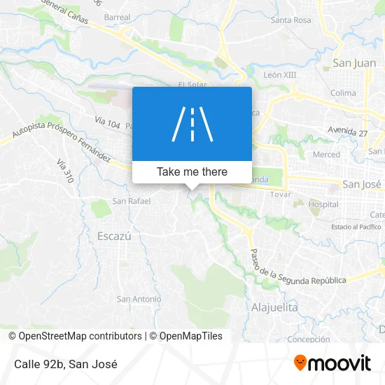 Calle 92b map