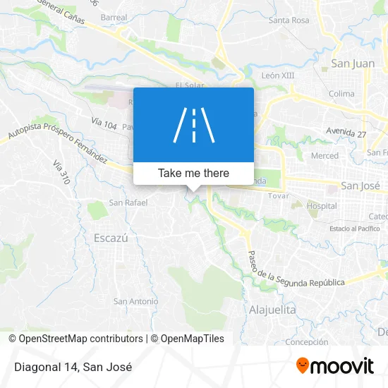 Diagonal 14 map
