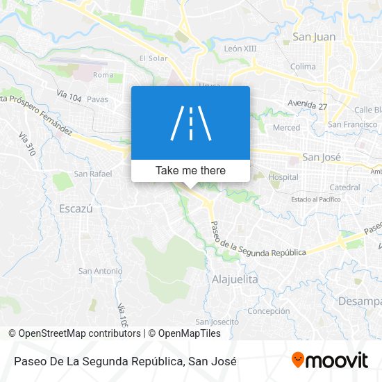 Mapa de Paseo De La Segunda República