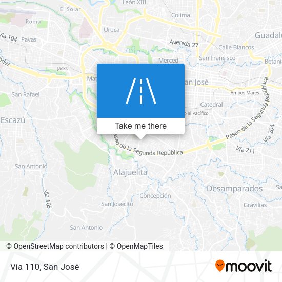 Mapa de Vía 110