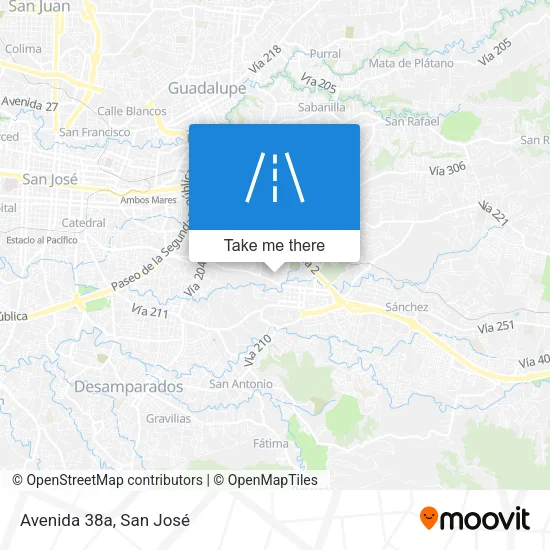 Avenida 38a map