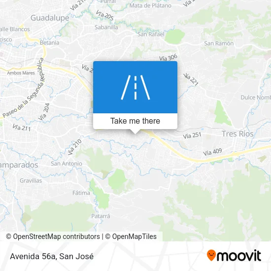 Avenida 56a map