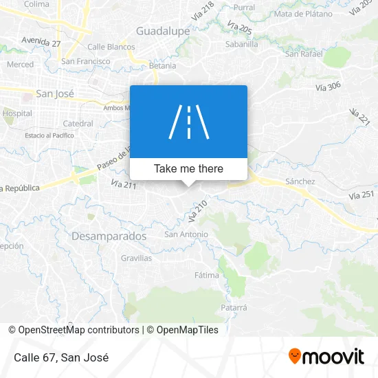 Calle 67 map