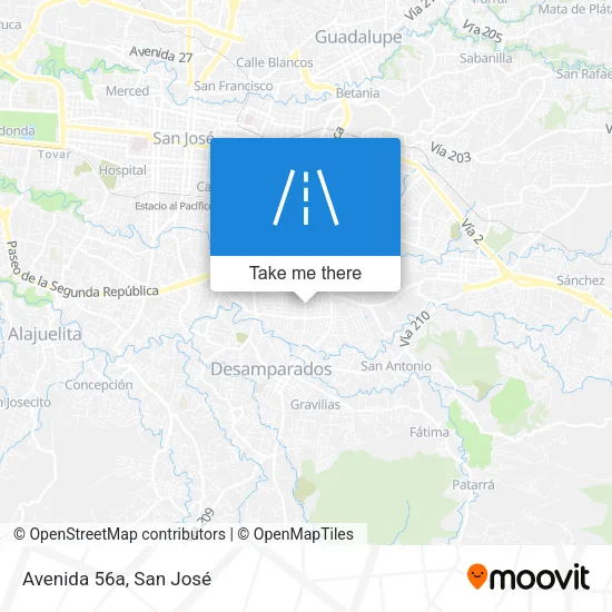 Avenida 56a map