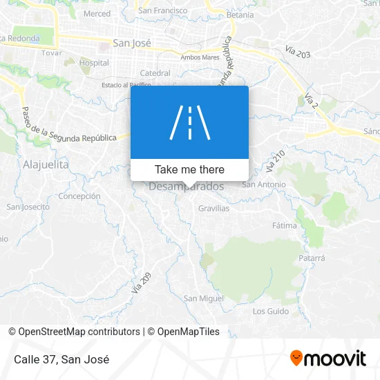 Calle 37 map