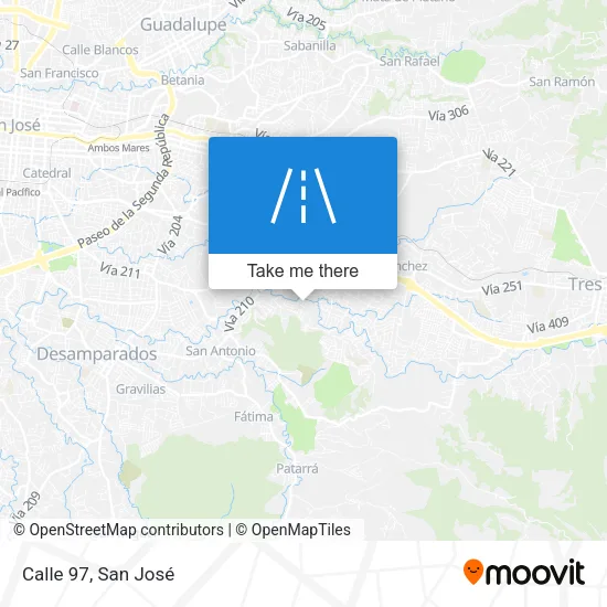 Calle 97 map