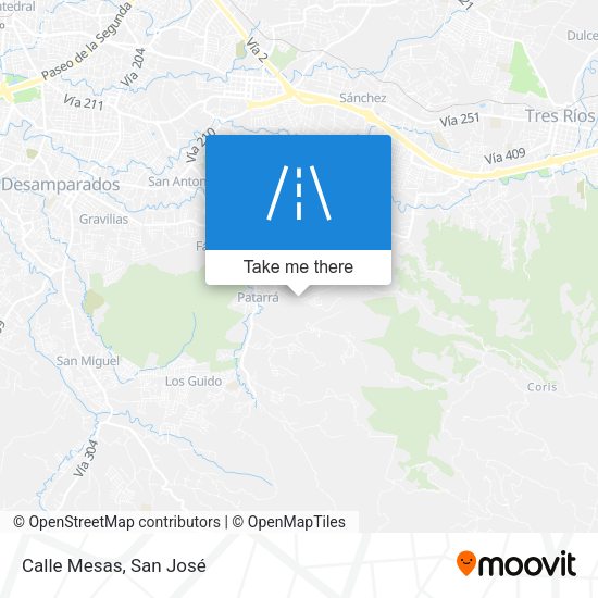 Mapa de Calle Mesas