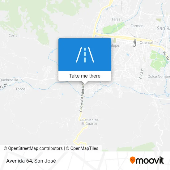 Avenida 64 map