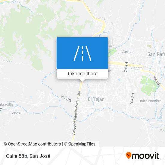 Calle 58b map