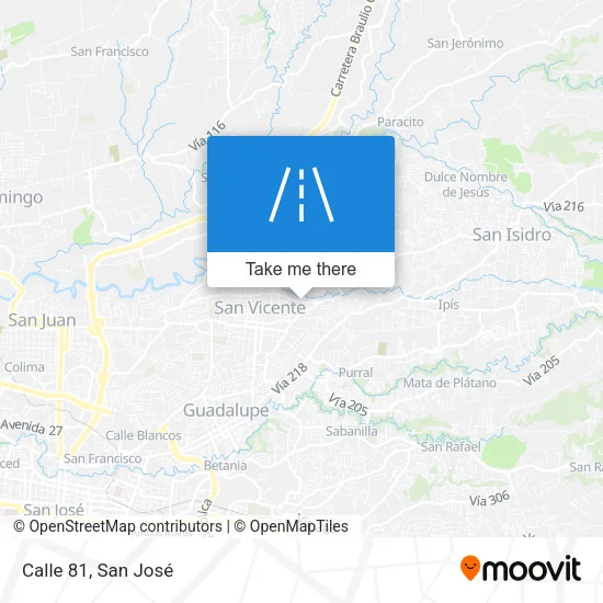 Calle 81 map