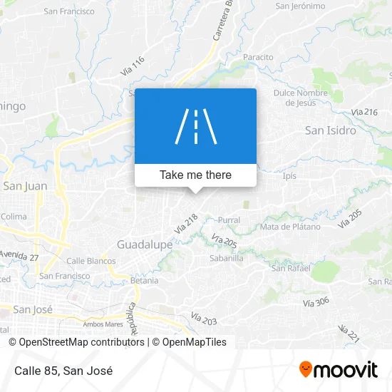 Calle 85 map