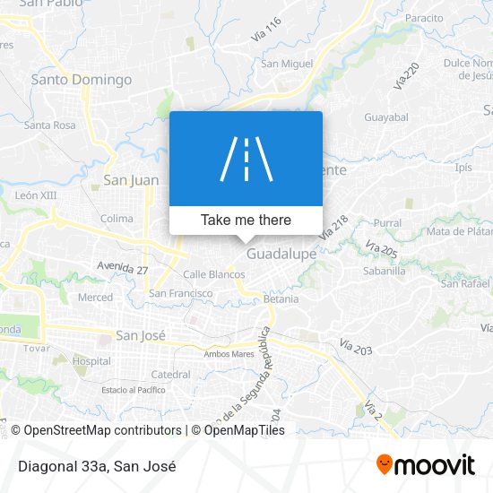 Mapa de Diagonal 33a