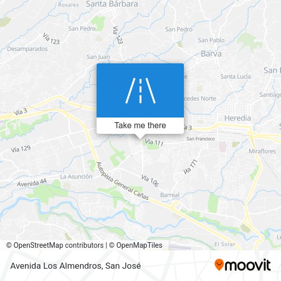 Avenida Los Almendros map
