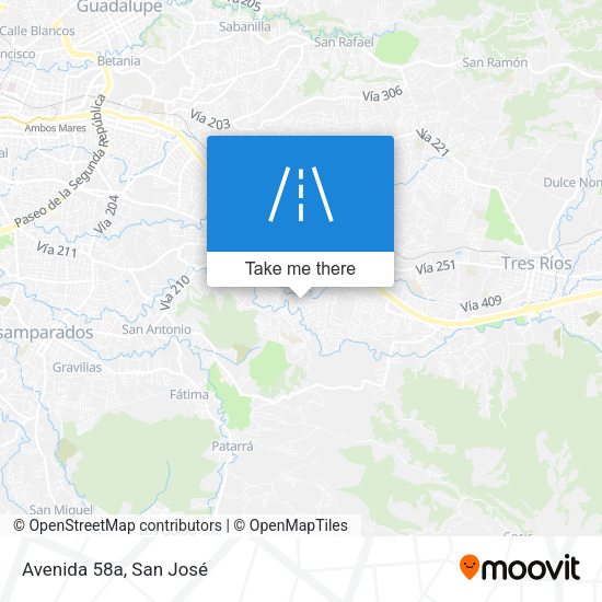 Mapa de Avenida 58a