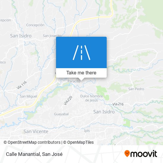 Mapa de Calle Manantial