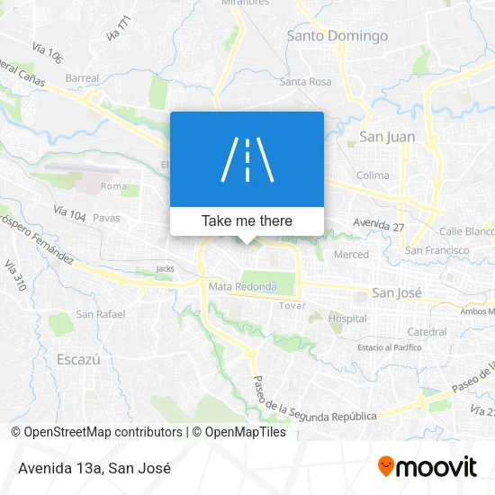 Avenida 13a map