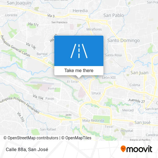 Calle 88a map