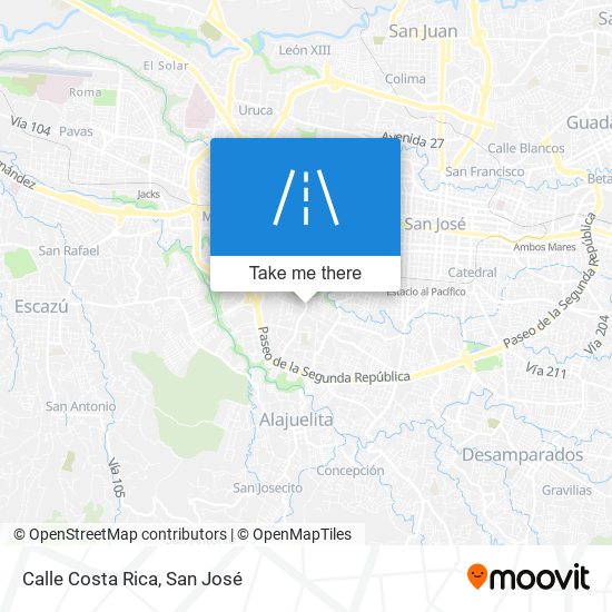 Calle Costa Rica map