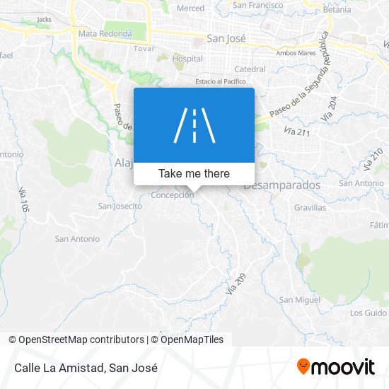 Calle La Amistad map