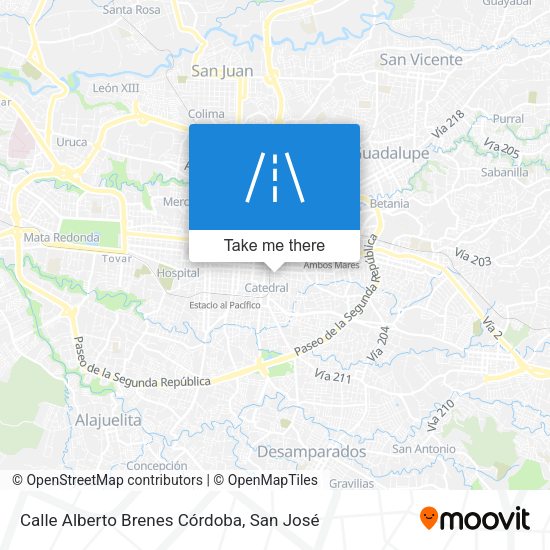 Calle Alberto Brenes Córdoba map