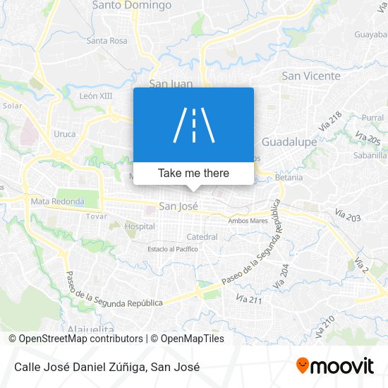 Calle José Daniel Zúñiga map