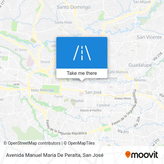 Avenida Manuel María De Peralta map