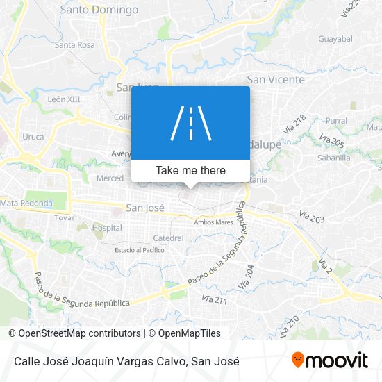 Mapa de Calle José Joaquín Vargas Calvo